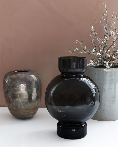 Vase, Bubble, Grau